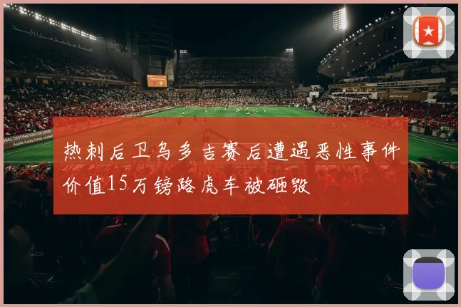热刺后卫乌多吉赛后遭遇恶性事件价值15万镑路虎车被砸毁